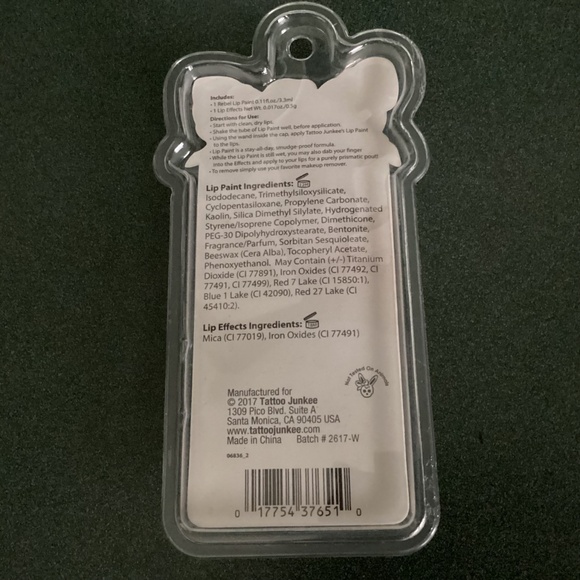 Tattoo Junkee Lip Paint Bundle of 3 Rebel/Happy Hour New - Picture 5 of 9